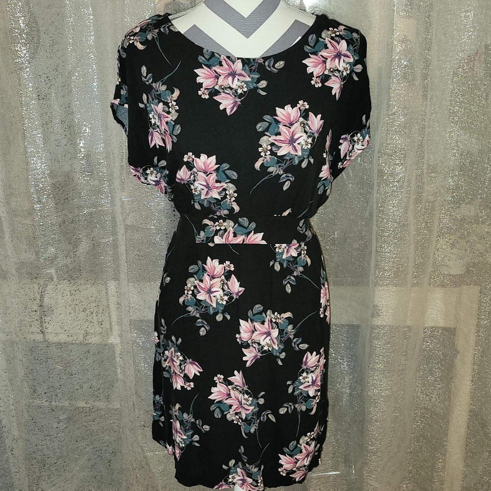 Cottagecore Apricot Orchid Milkmaid Dress